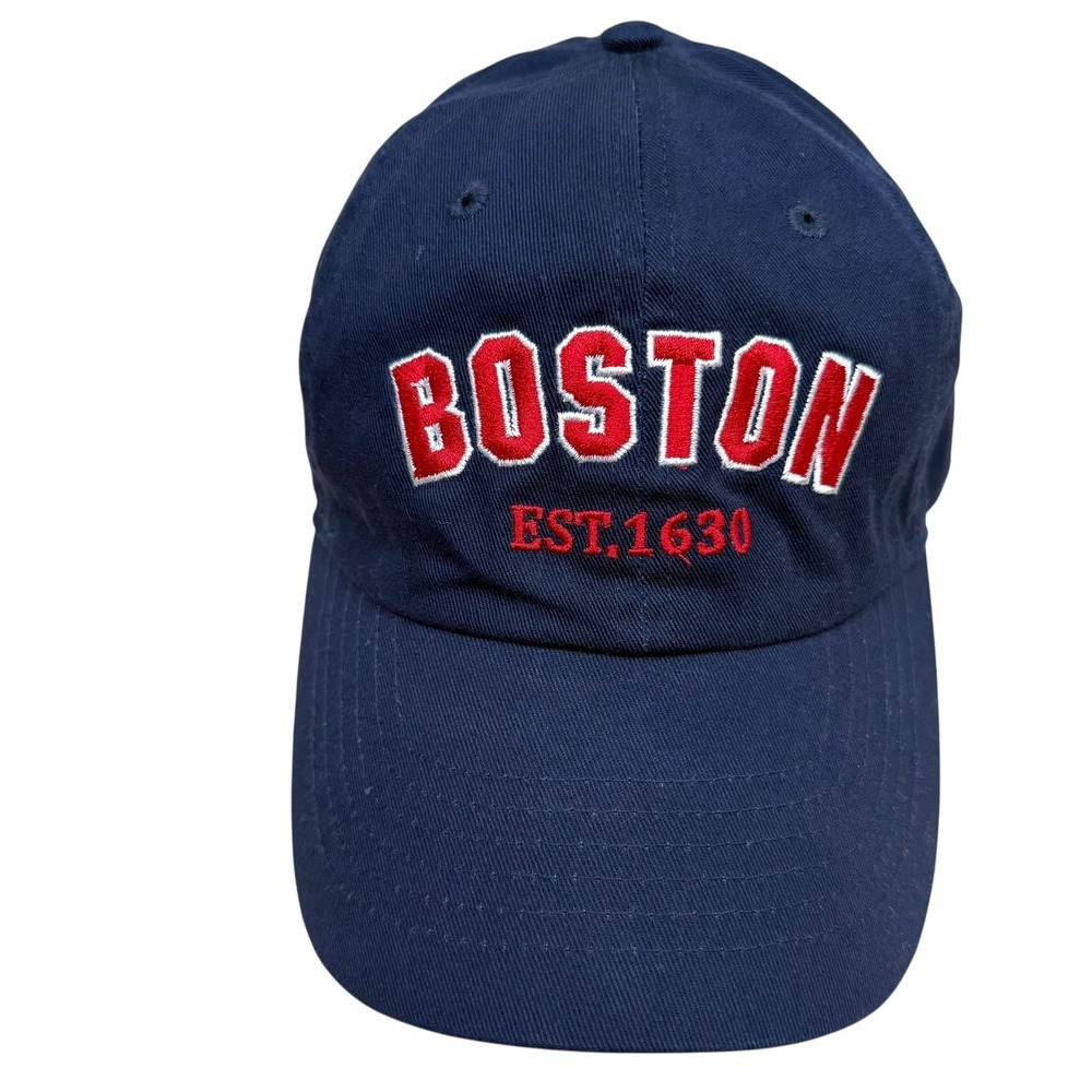 Boston EST 1630 Baseball Cap Dad Hat Adjustable Strapback Navy Men Size OSFA